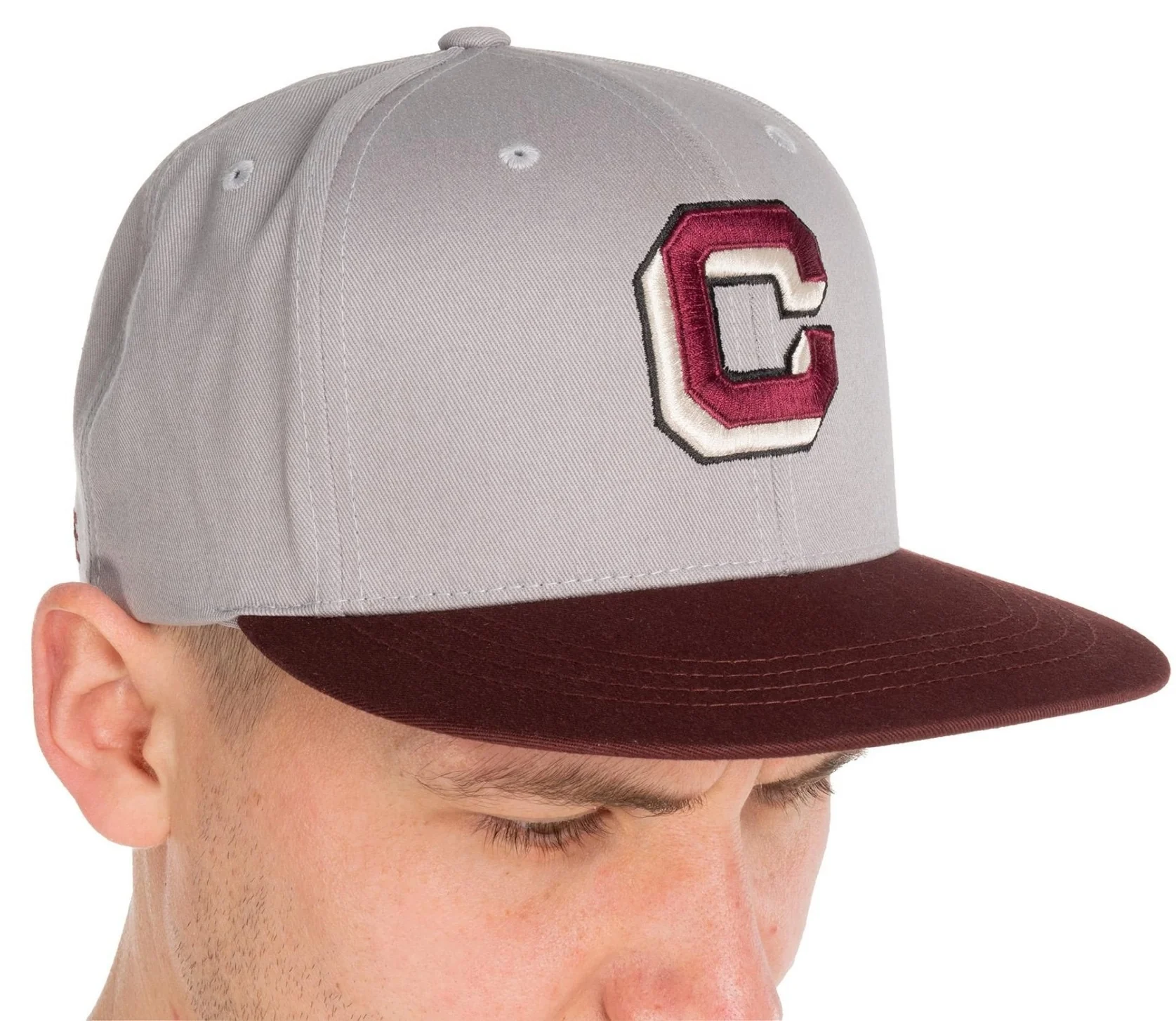 CUBE CAP THE EMBOSSED C GREY/BORDEAUX - Image 4
