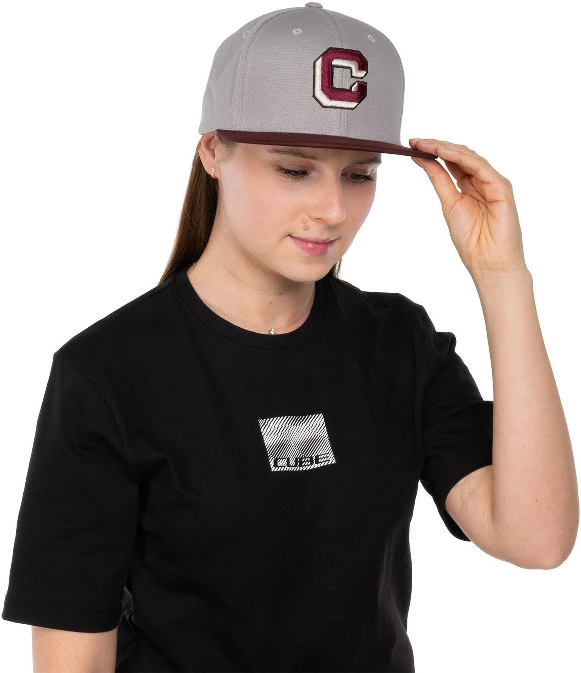 CUBE CAP THE EMBOSSED C GREY/BORDEAUX - Image 7