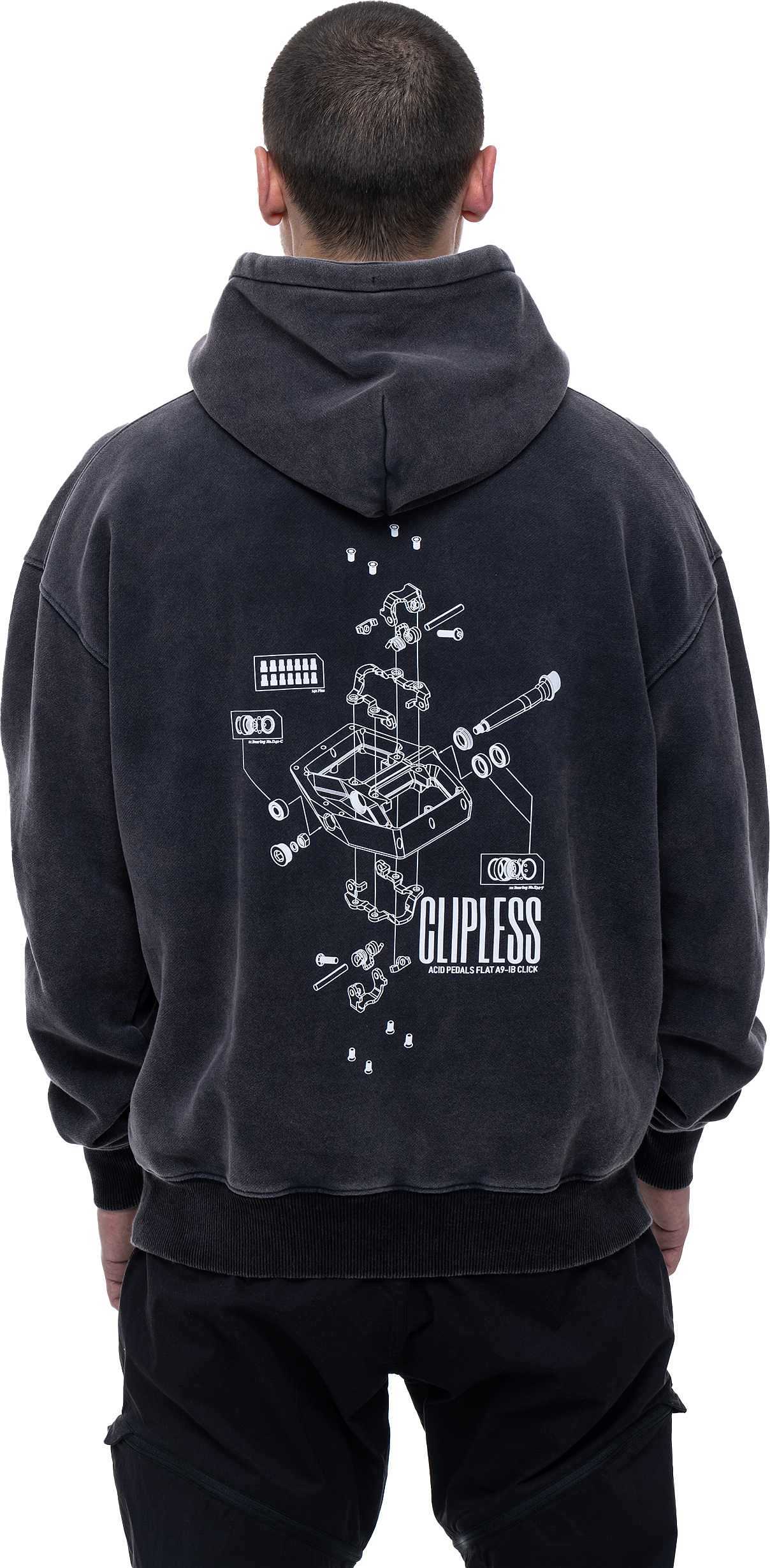 Cube Comfy Hoodie Washed Black - Image 4
