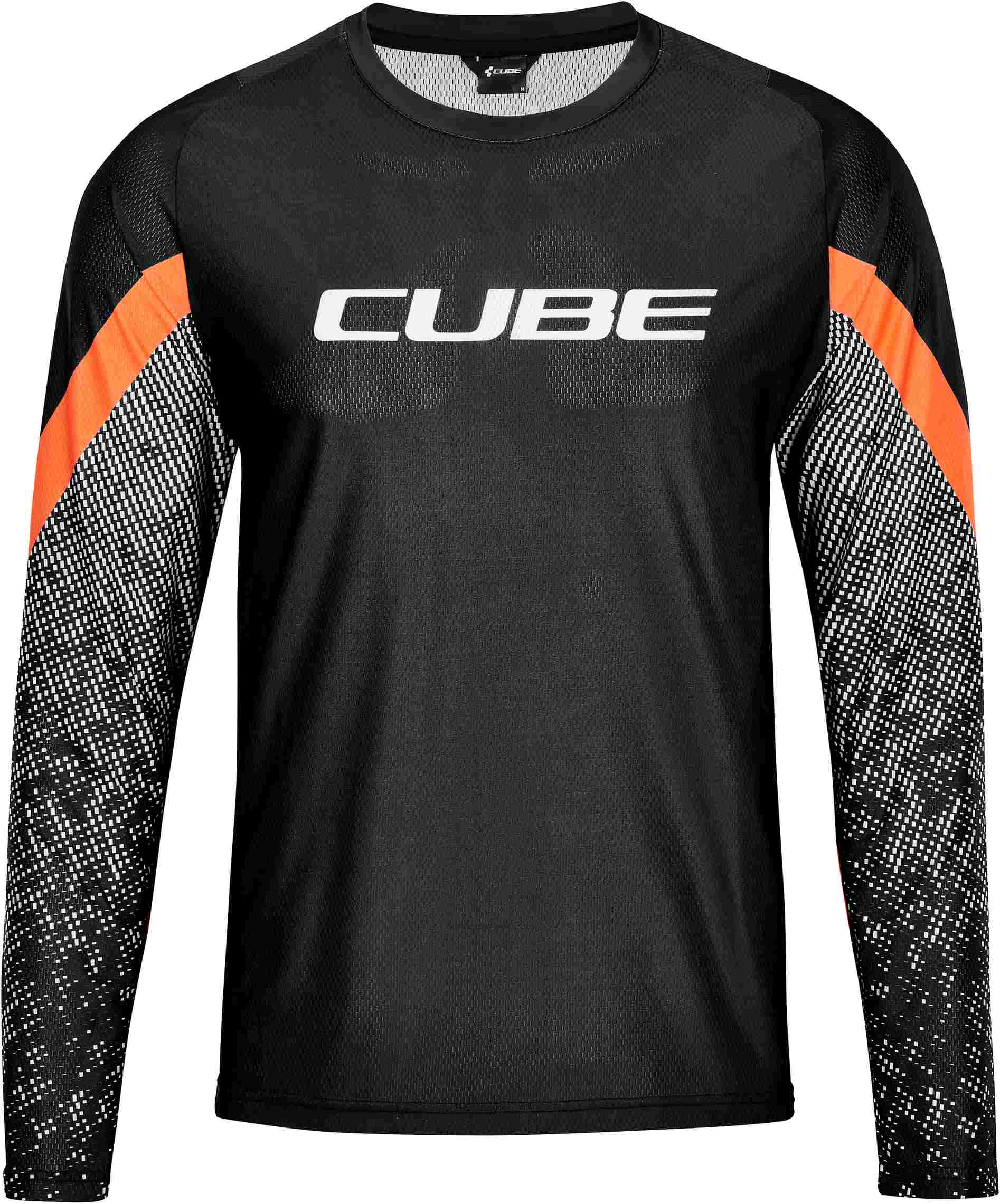 CUBE Edge Round Neck Jersey L/S Black/Orange - Image 5