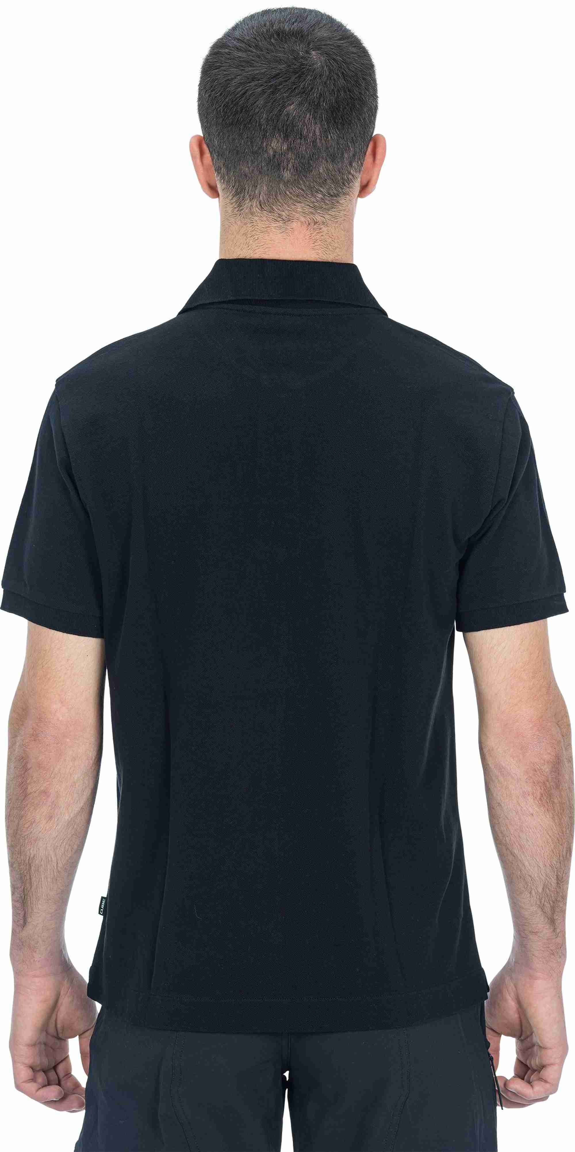 CUBE Organic Polo Shirt Black - Image 3