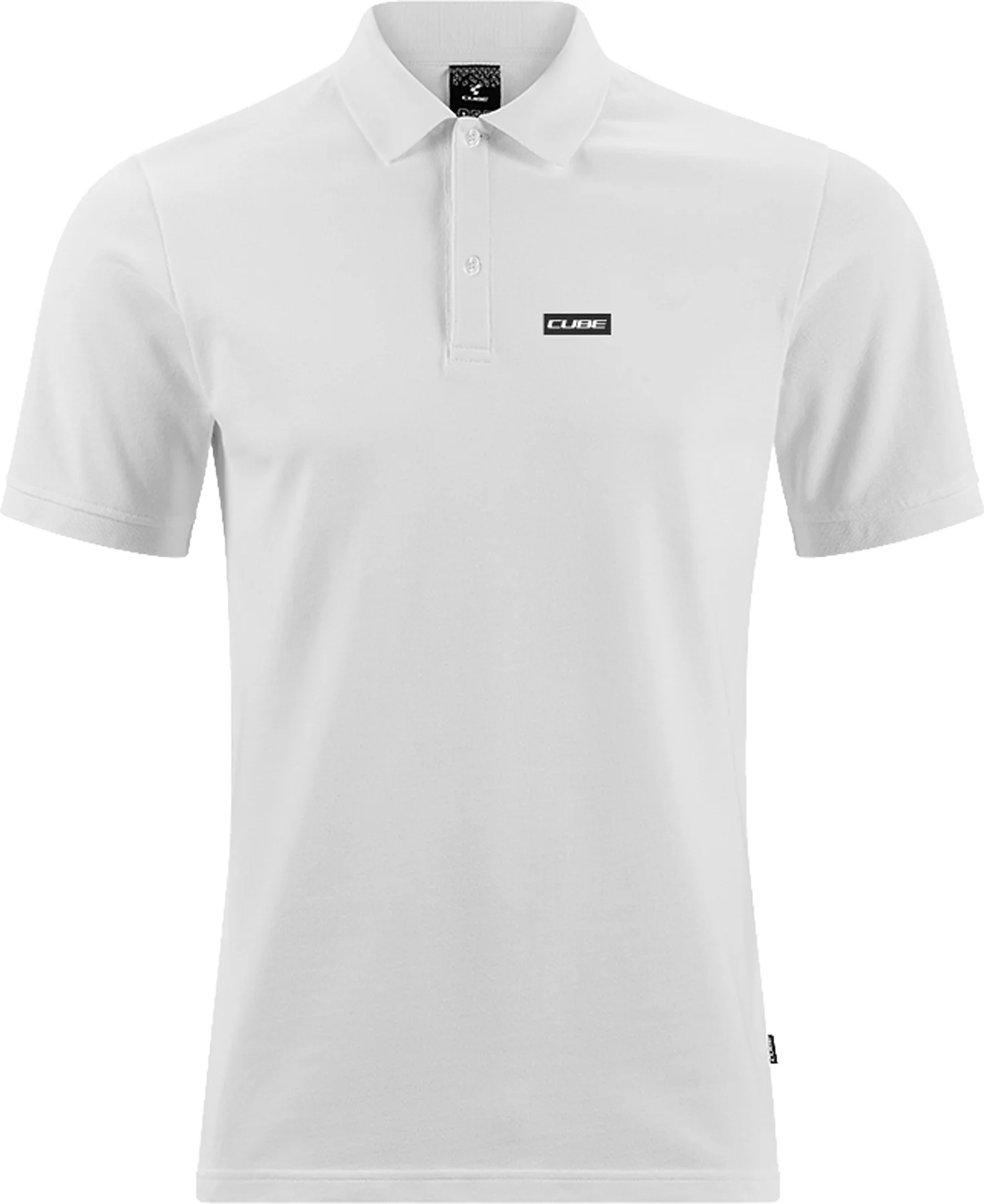 CUBE Organic Polo Shirt White - Image 3