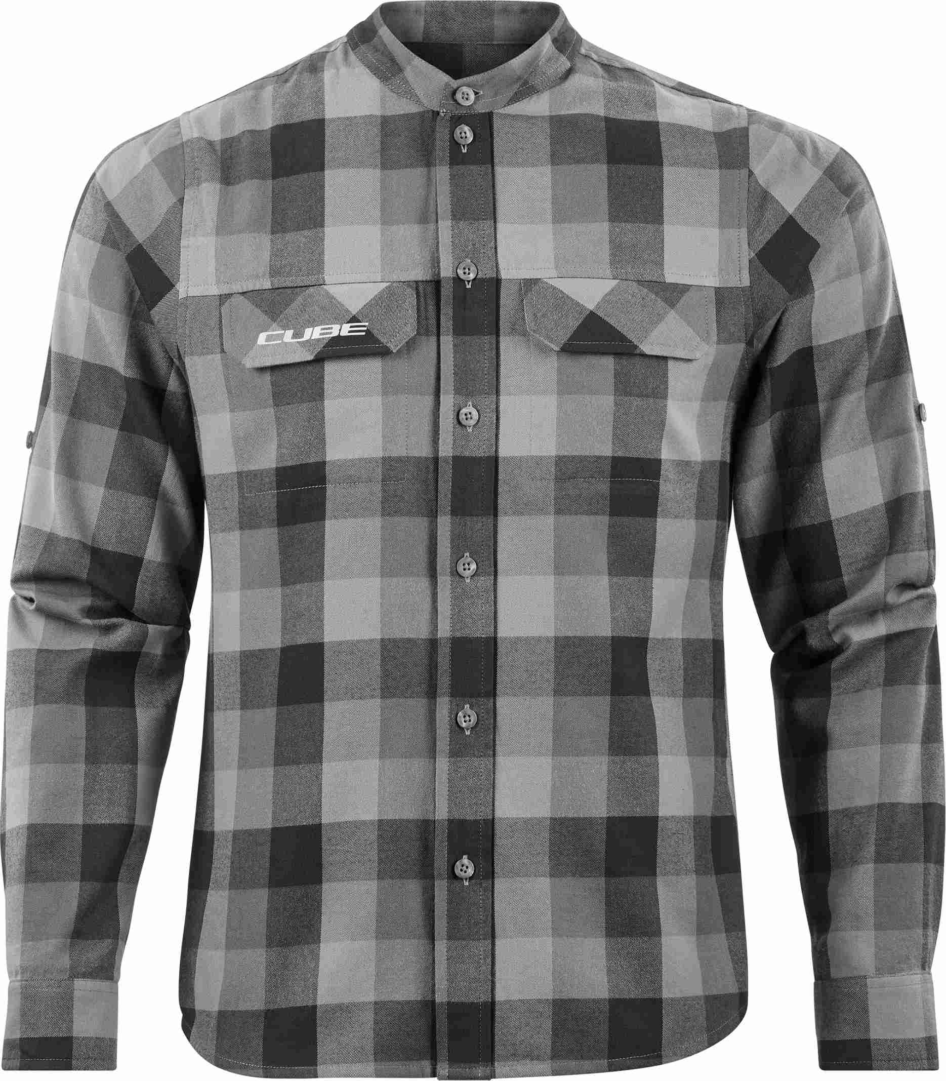 CUBE Work Shirt L/S Grey Check - Image 3
